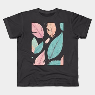Leaves pastel seamless pattern Kids T-Shirt
